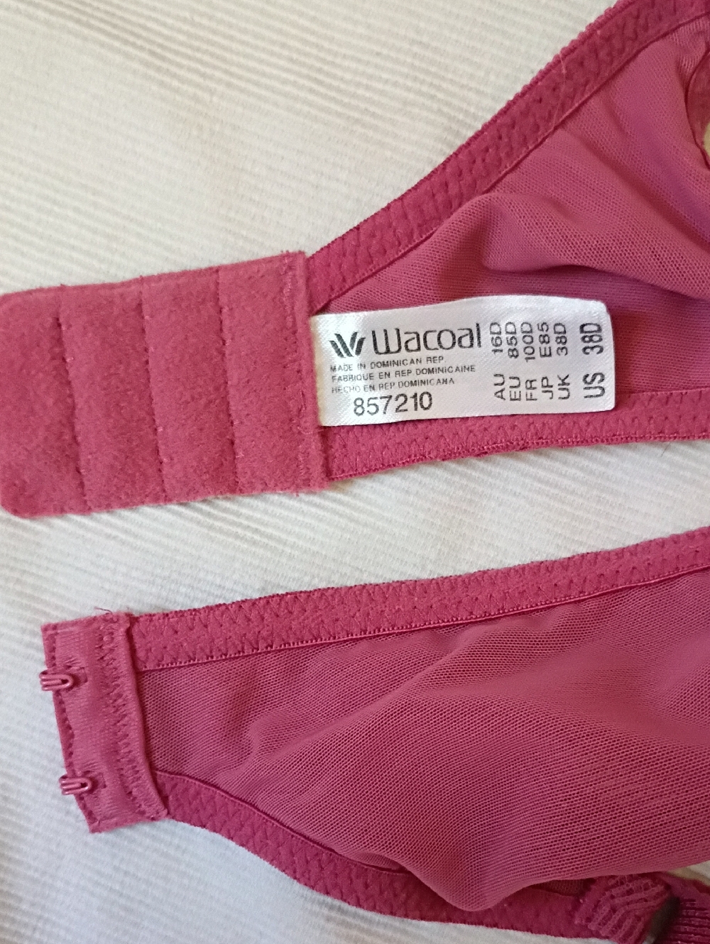 Wacoal 38D Mauve Underwire Full Coverage Bra - Picture 3 of 4